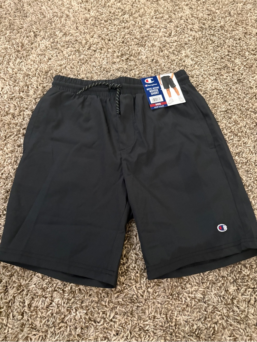 Champion Black Boy's Active Woven Shorts